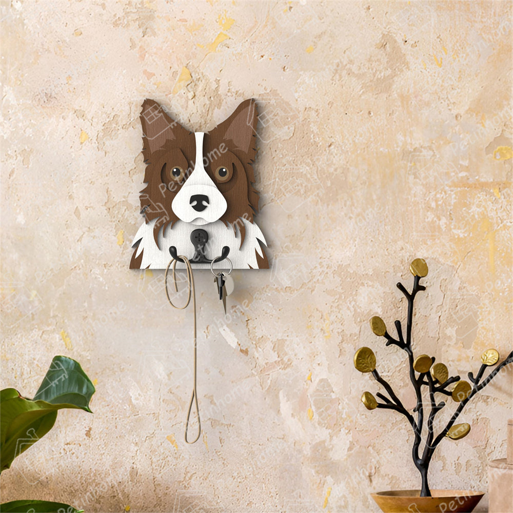 Crochet en bois Border Collie
