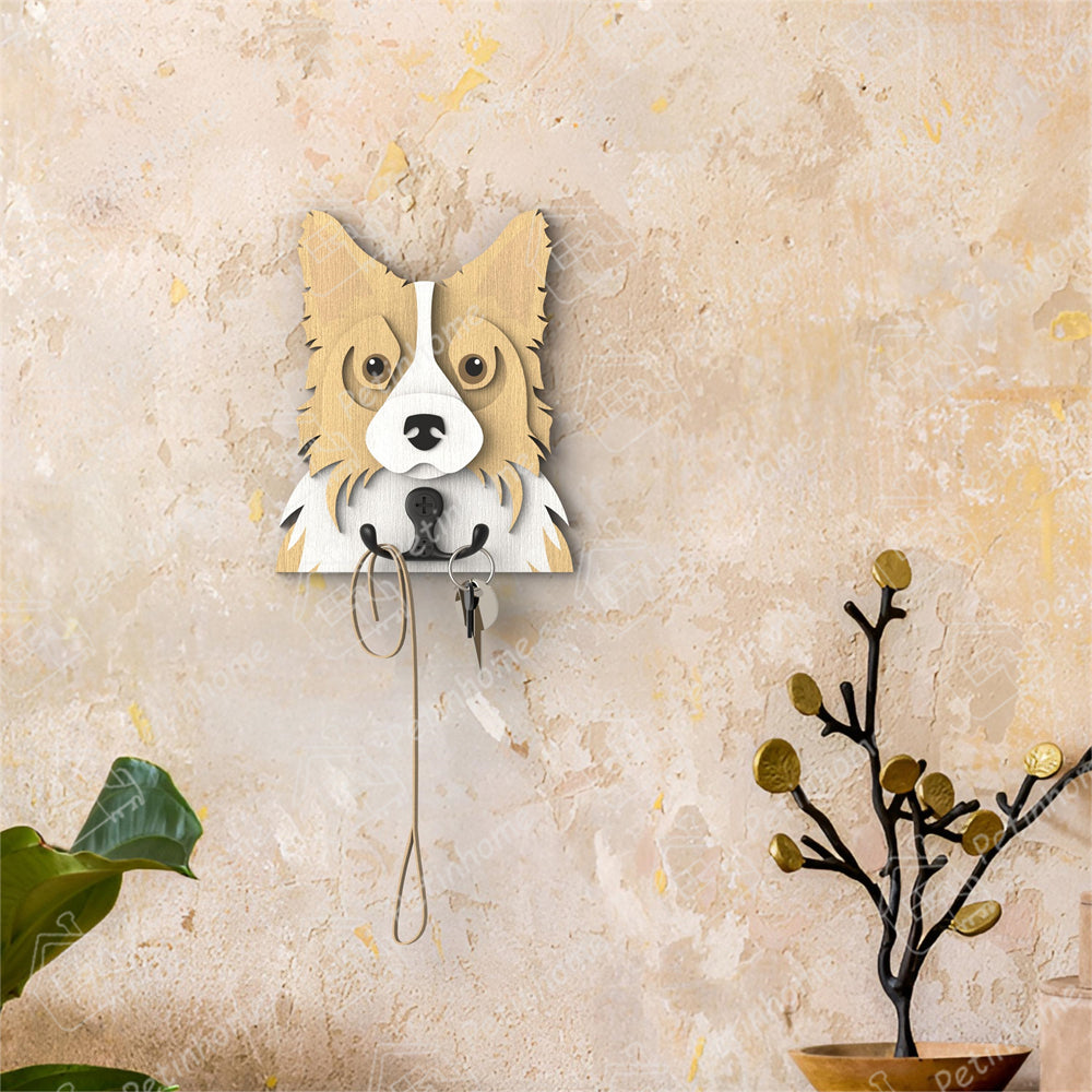 Crochet en bois Border Collie