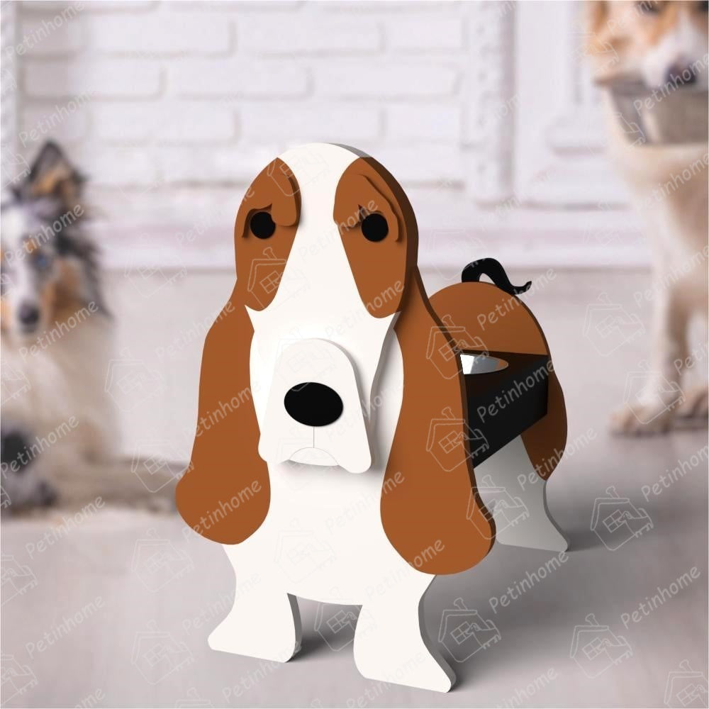 Porte-Gamelle en Forme de Basset Hound