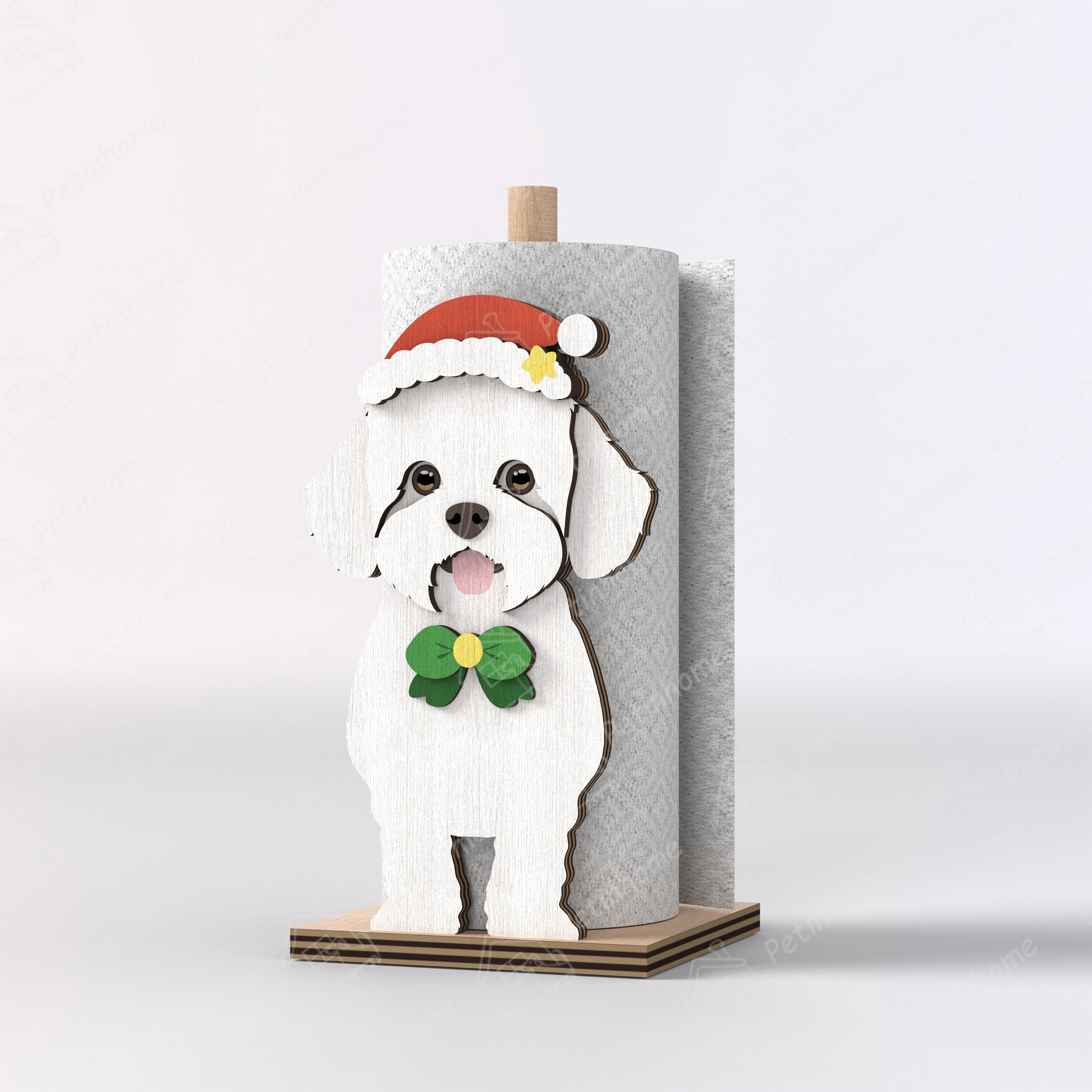 Porte Essuie Tout de Noël Bichon Frisé
