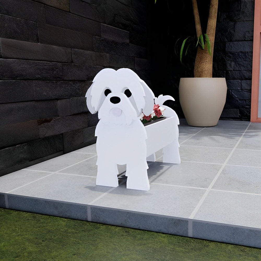 Pot de fleurs en forme de Shih Tzu