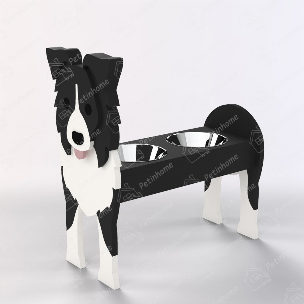 Porte-Gamelle en Forme de Border Collie