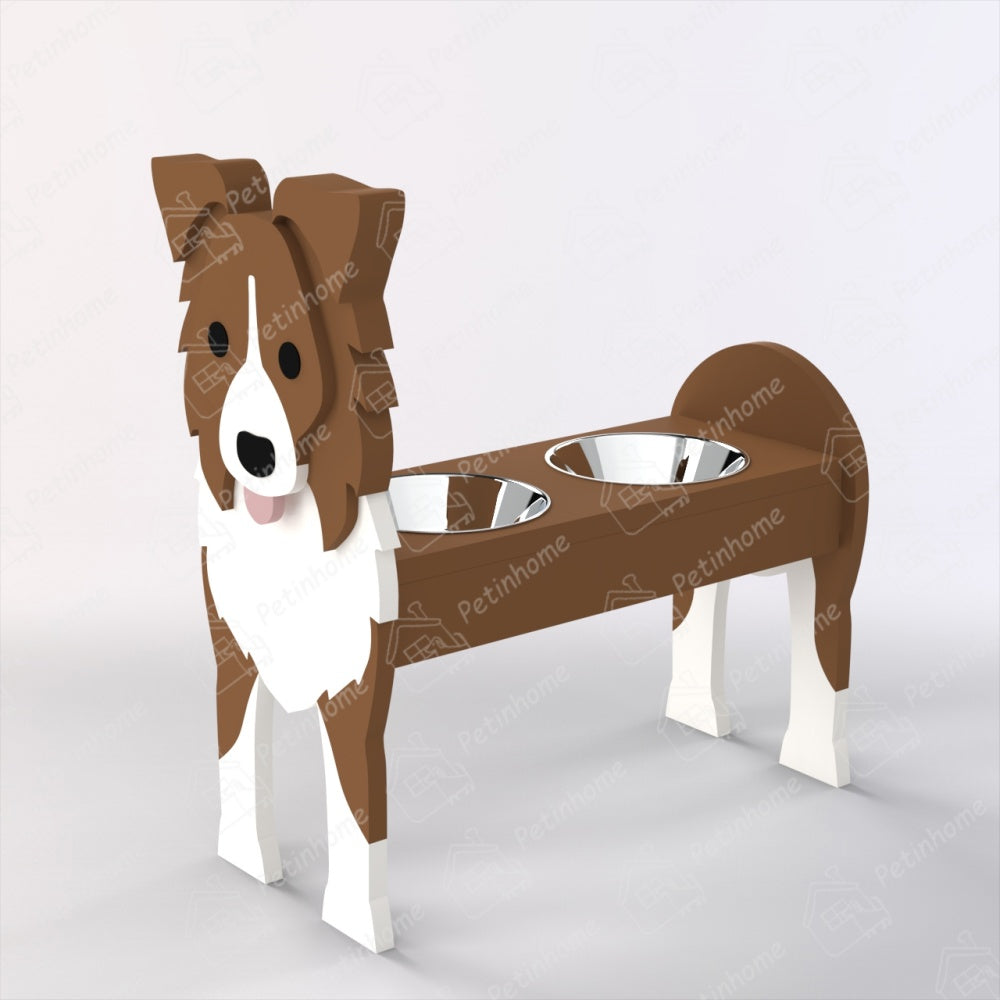 Porte-Gamelle en Forme de Border Collie