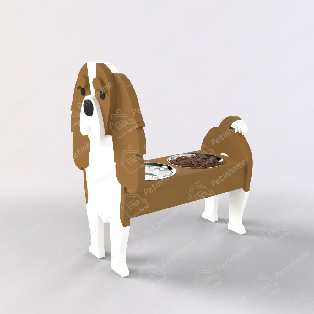 Porte-Gamelle en Forme de Cavalier King Charles Spaniel