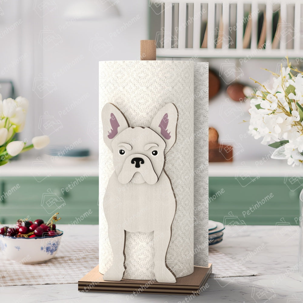 Porte-Papier Serviette en Forme de Bouledogue Français