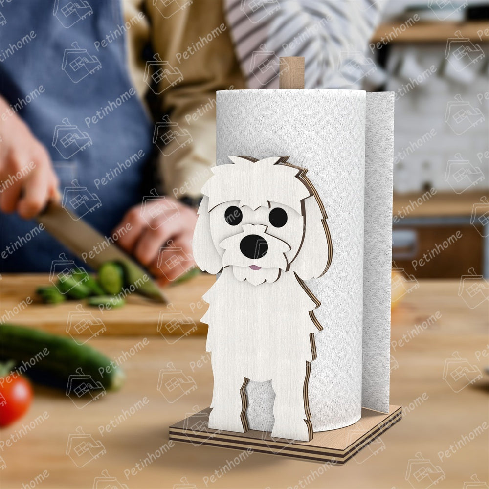 Porte-Papier Serviette en Forme de Chien Maltese