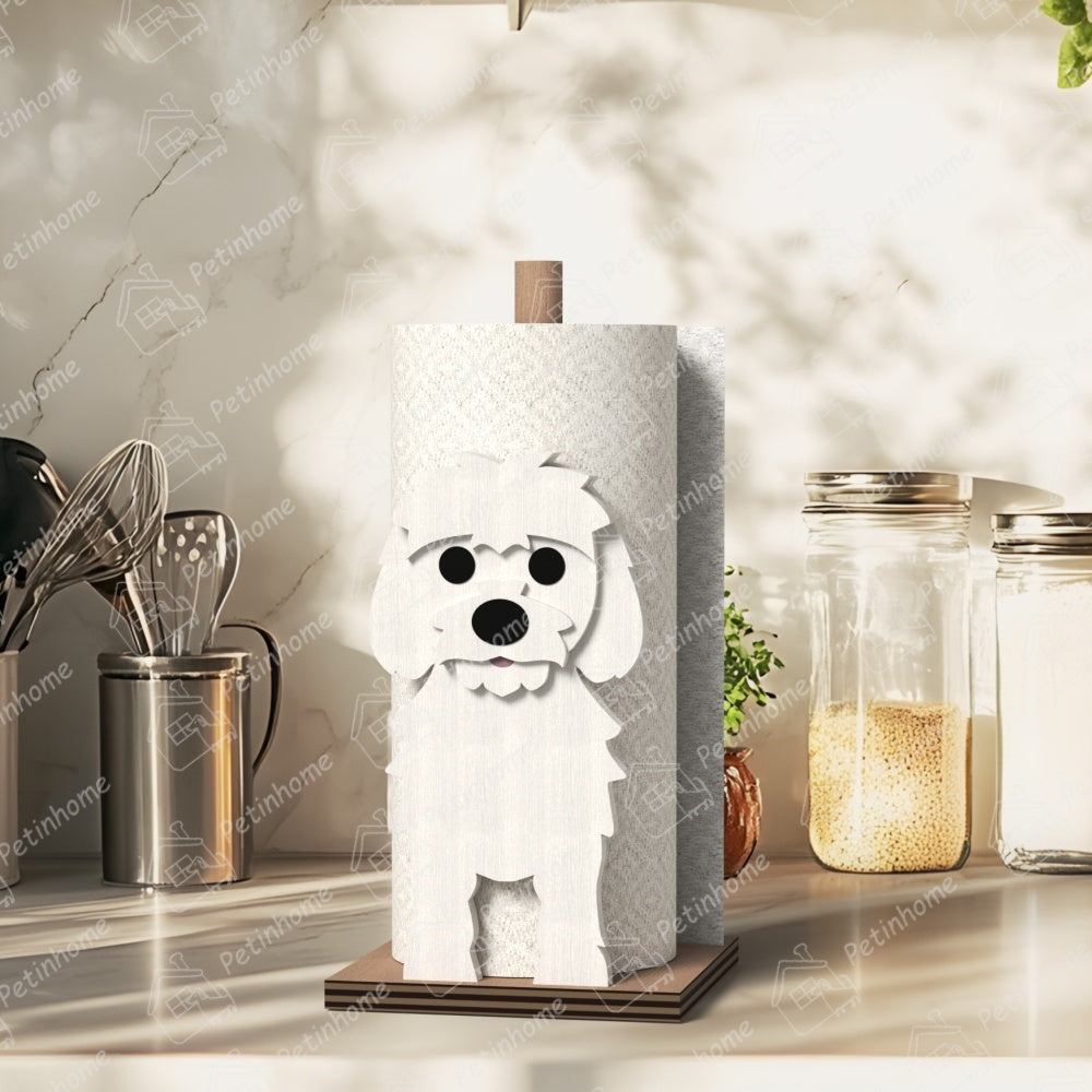 Porte-Papier Serviette en Forme de Chien Maltese