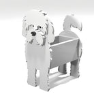 Pot de fleurs en forme de Chien Maltais