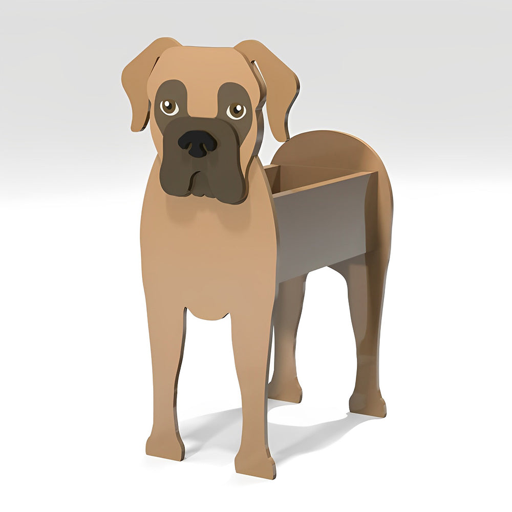 Pot de fleurs en forme de Chien Boxeur