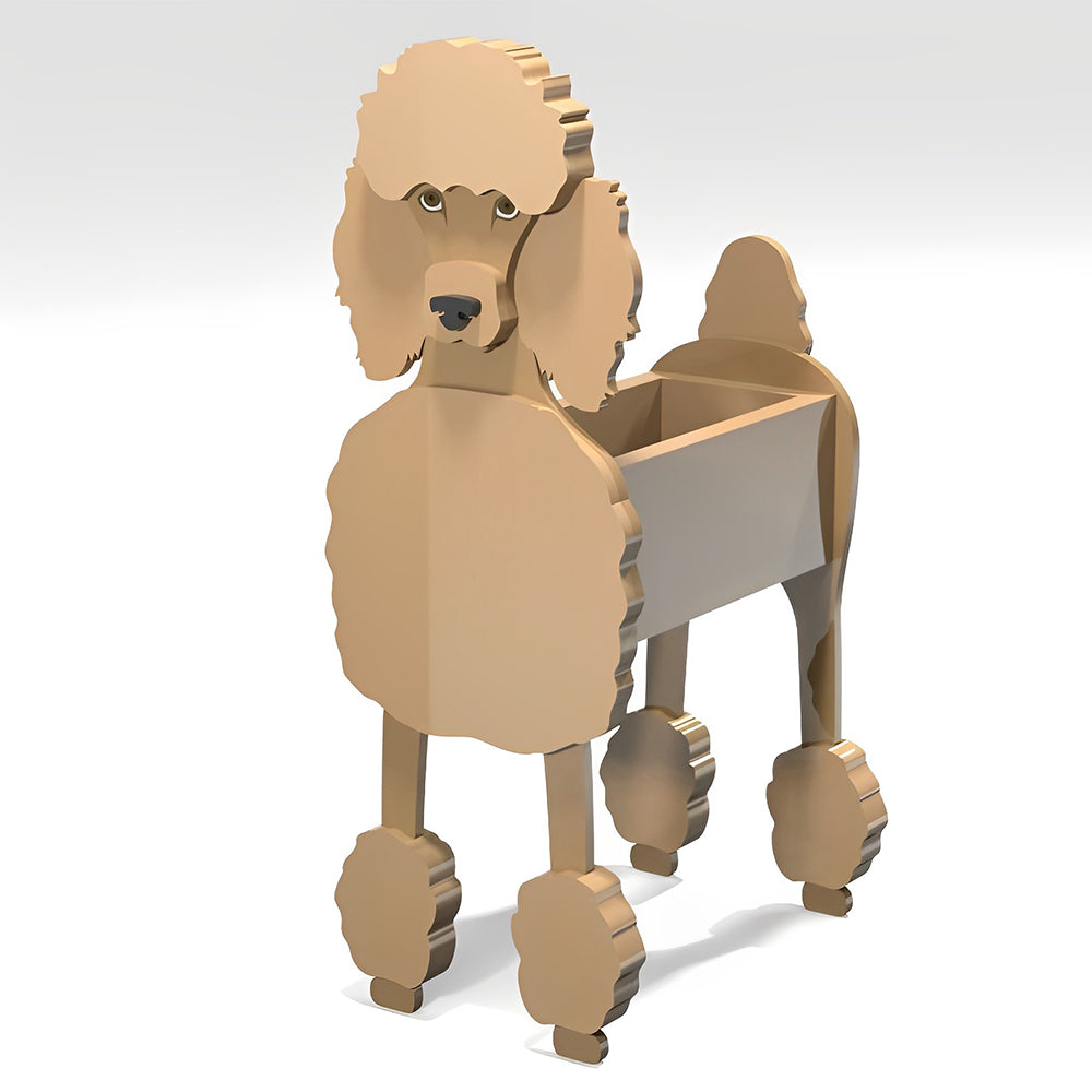 Pot de fleurs en forme de Caniche