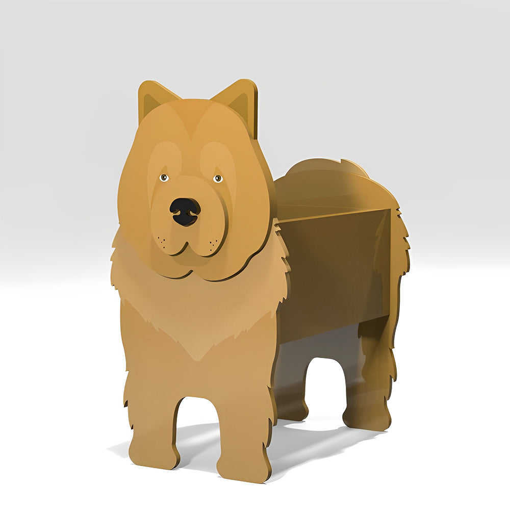 Pot de fleurs en forme de Chow Chow