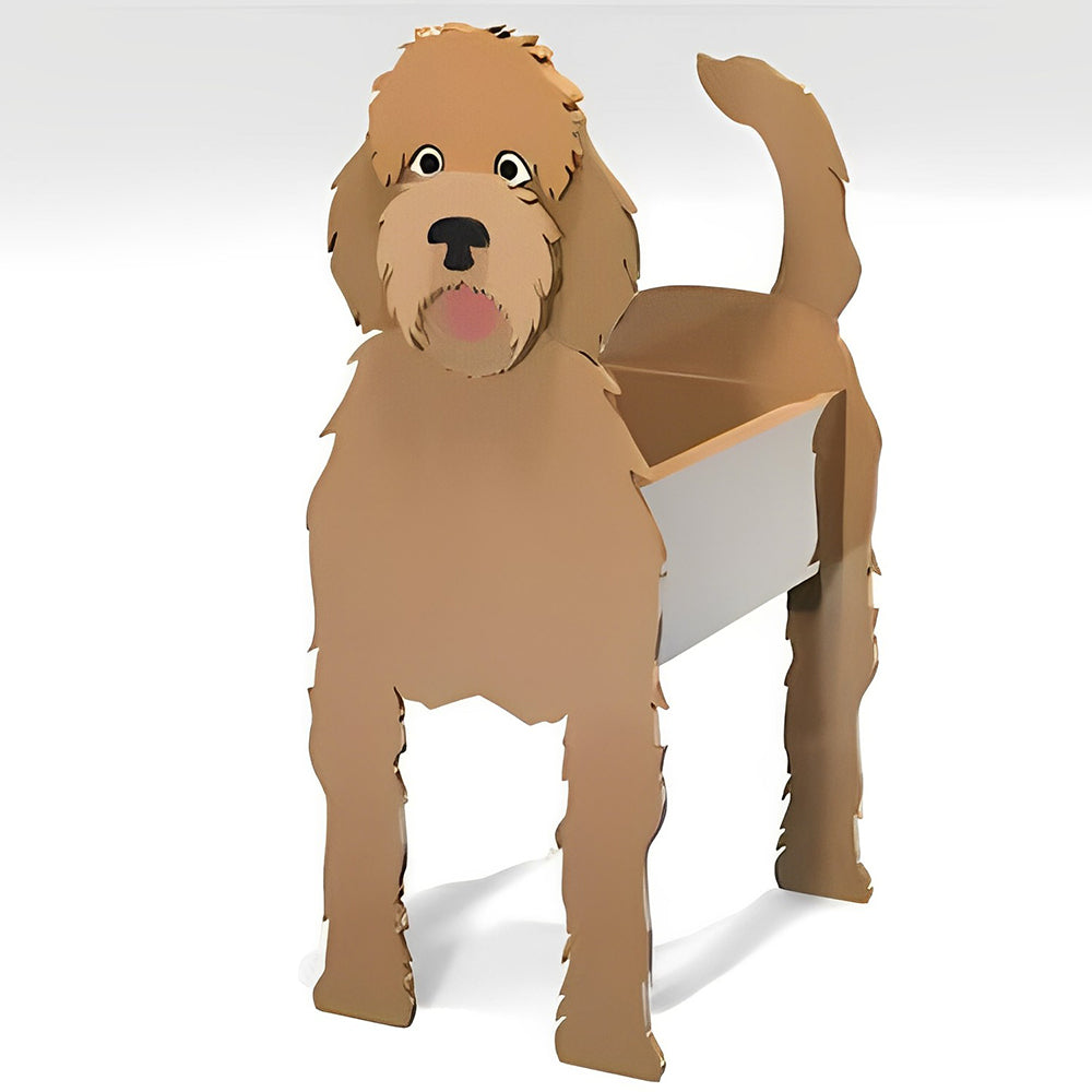 Pot de fleurs en forme de Caniche Golden Retriever