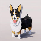 Pot de fleurs Corgi tricolore