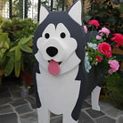 Pot de fleurs en forme de Malamute de l'Alaska