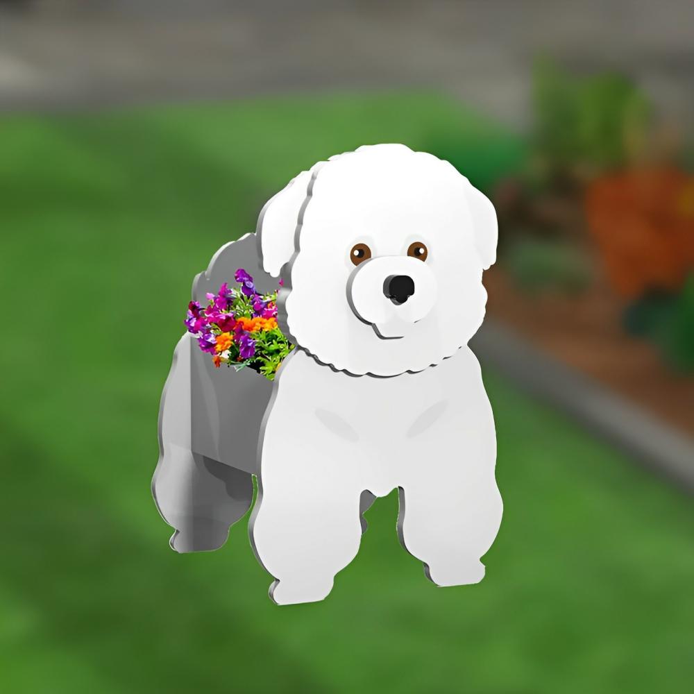 Pot de fleurs en forme de Bichon