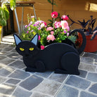 Pot de fleurs en forme de Chat Noir