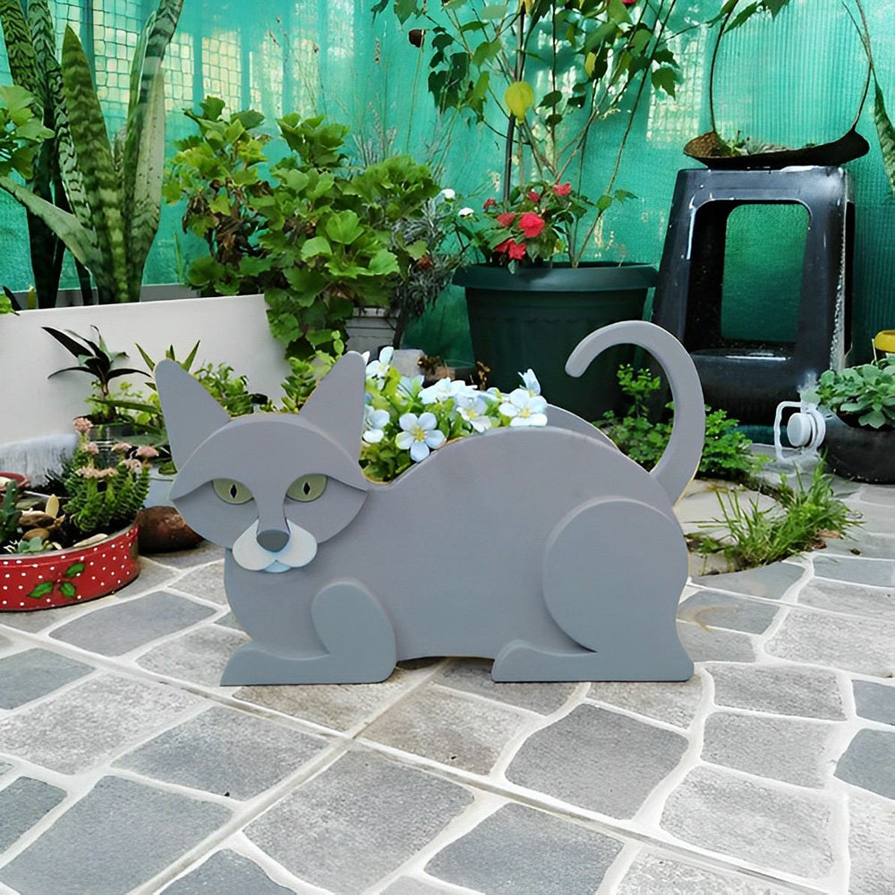 Pot de fleurs en forme de  Chat britannique à poil court