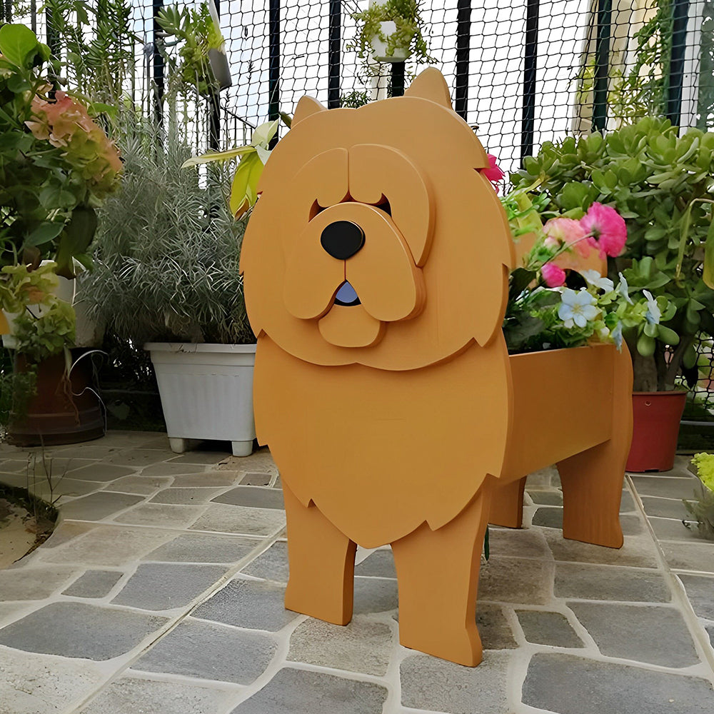 Pot de fleurs en forme de Chow Chow