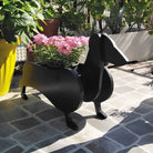 Pot de fleurs en forme de Dachshund