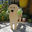 Pot de fleurs en forme de Golden Retriever