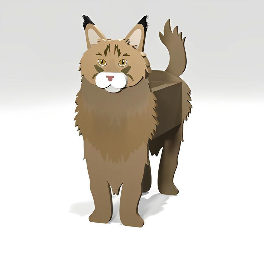 Pot de fleurs en forme de Maine Coon