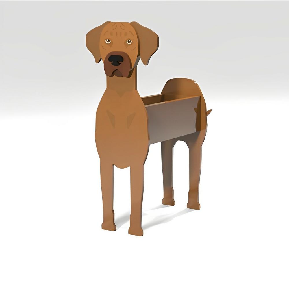 Pot de fleurs en forme de Rhodesian Ridgeback