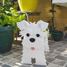 Pot de fleurs en forme de Schnauzer