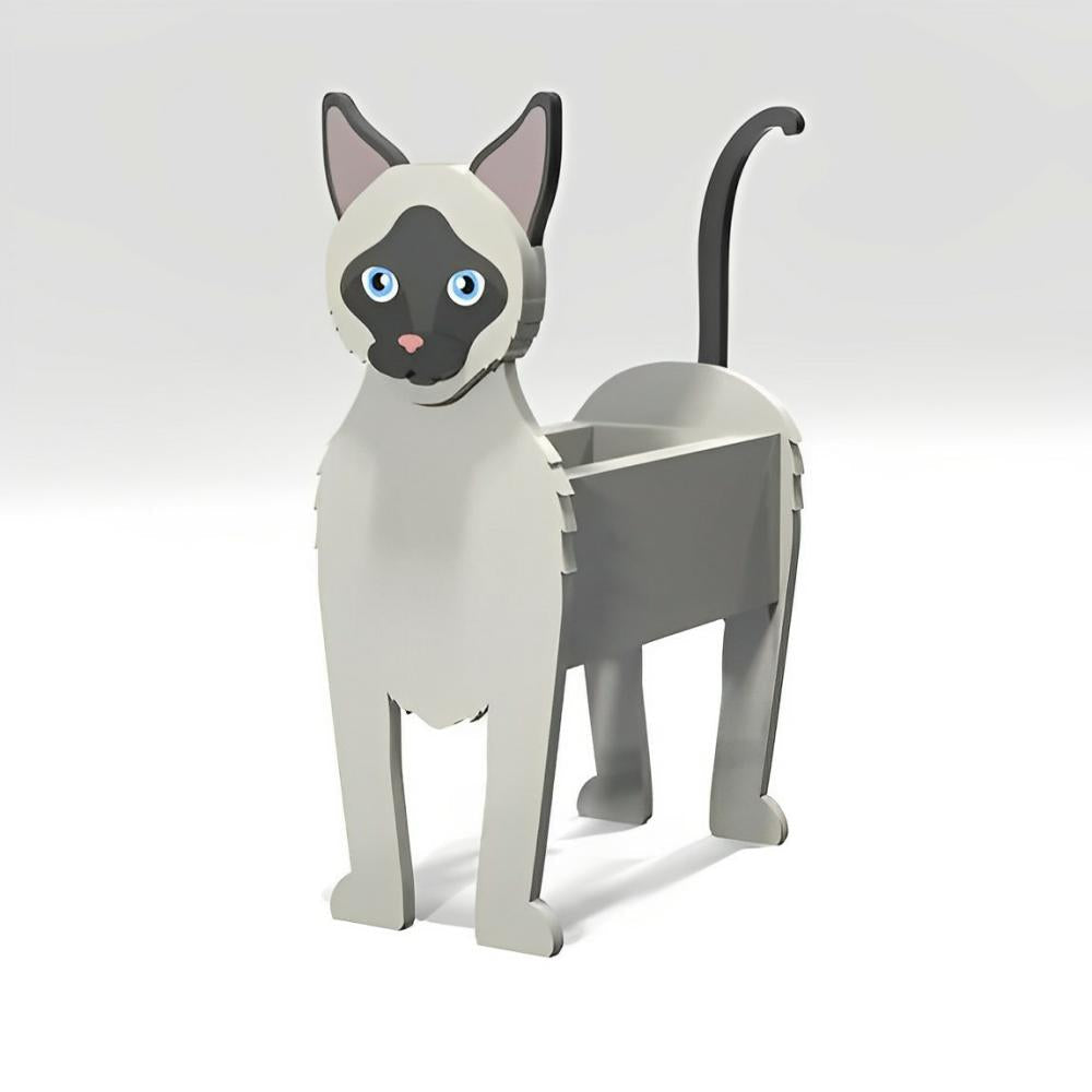 Pot de fleurs en forme de  Chat Siamois