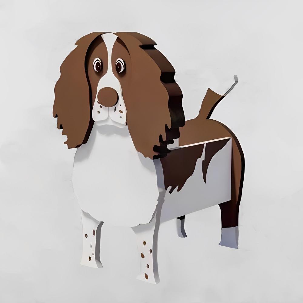 Pot de fleurs en forme de Springer Spaniel